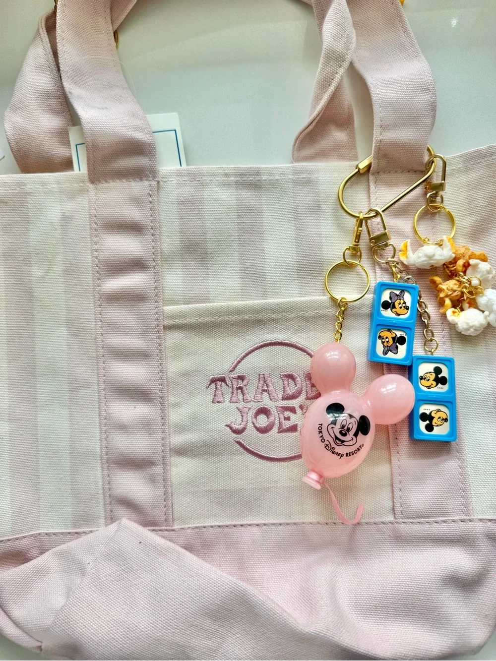 Pink  Mickey Balloon Keychain / Bag Charm